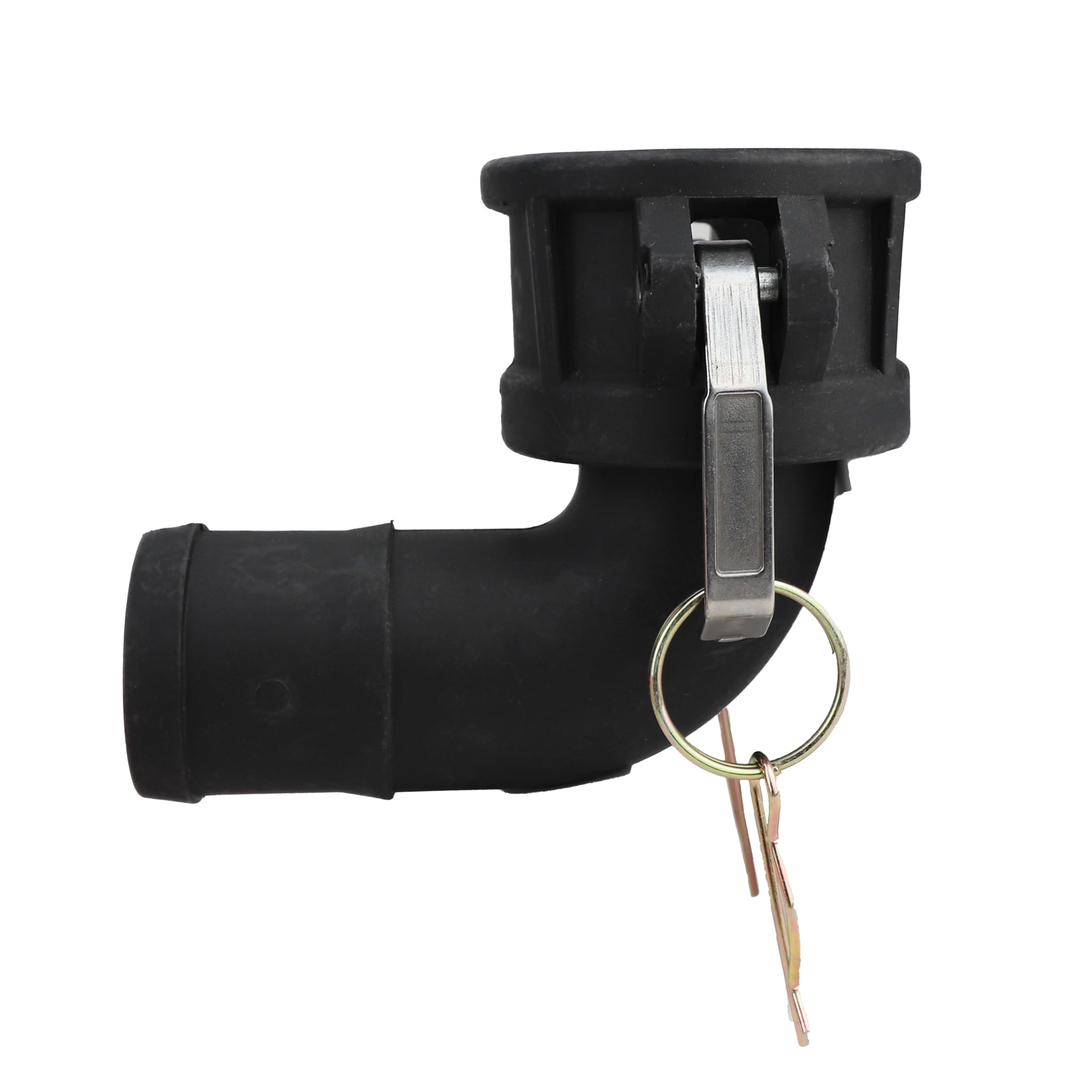 Dna Packaging Ltd Black Camlock Coupler (2") To (2") Hose Tail 90-Degree Elbow (Camlock Coupler (2") To (2") Hose Tail 90° Elbow)