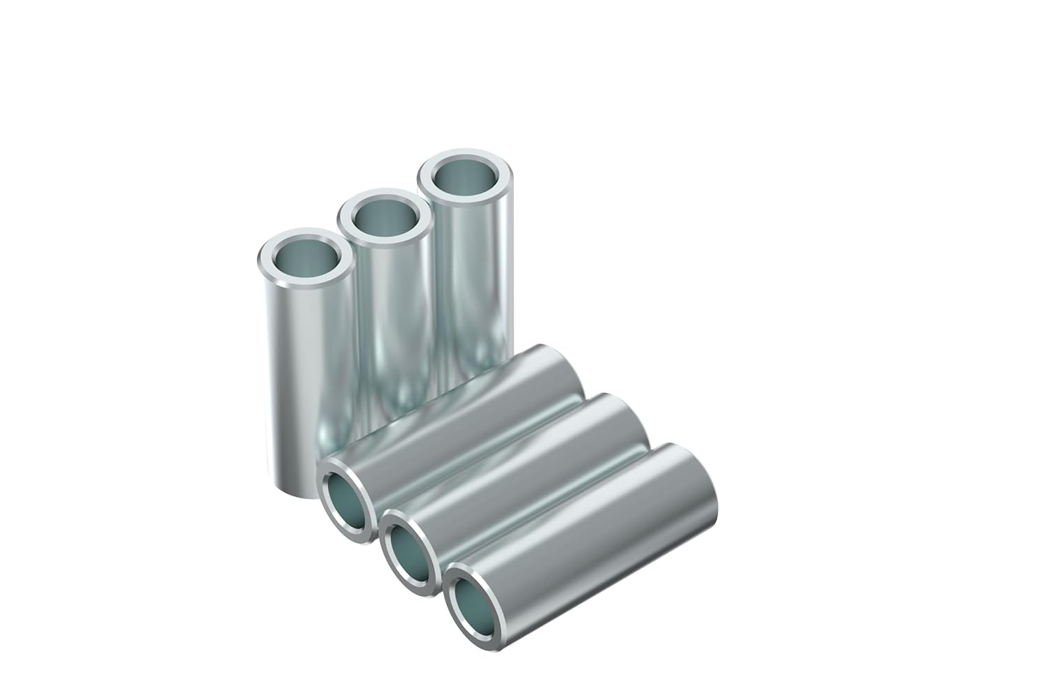 Aluminum Spacer - 1/2" OD x 5/16" ID - Round Standoff Bushing, Unthreaded, Plain Finish for 5/16" or M8 Screws/Bolts 1-1/8 inch Long (Pack of-50)