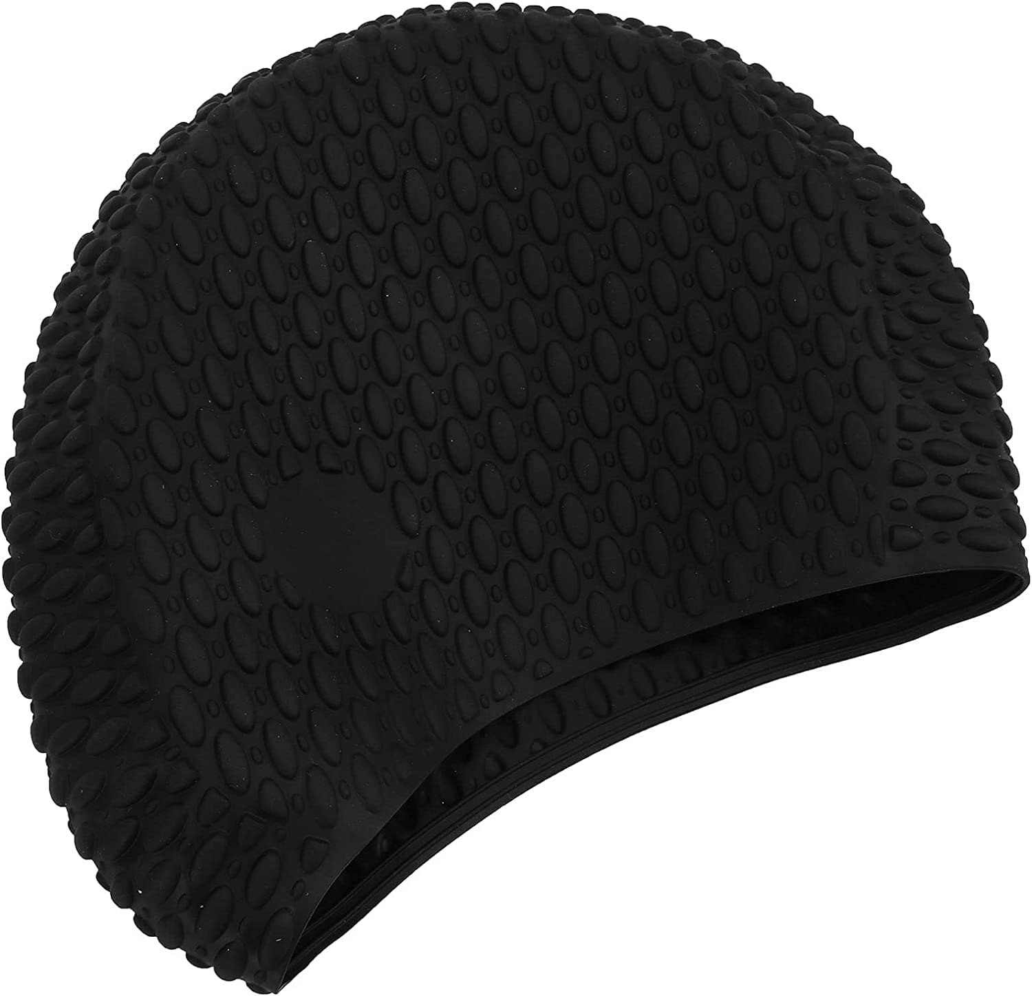 El Regalo 1 PC Silicon Bubbled Swimming Cap for Teens/Adults- Silicone Thickened Long Hair Silicone Swimming Cap (Black) (B0C4YKJY41) Amazon Price History, Amazon Price Tracker