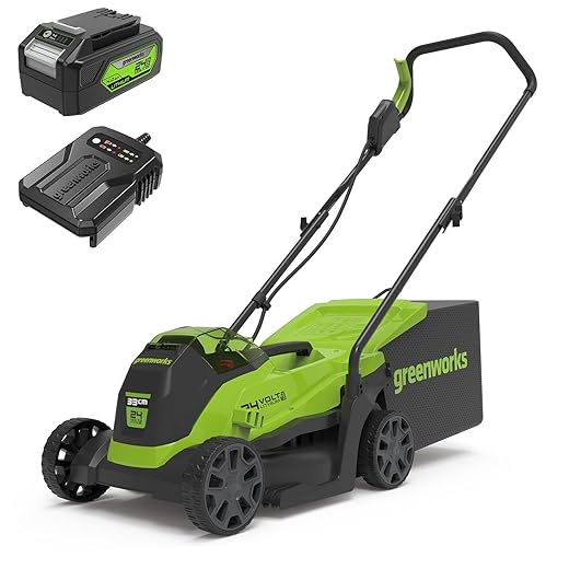 24V Brushless 33cm Compact Mower with 4Ah