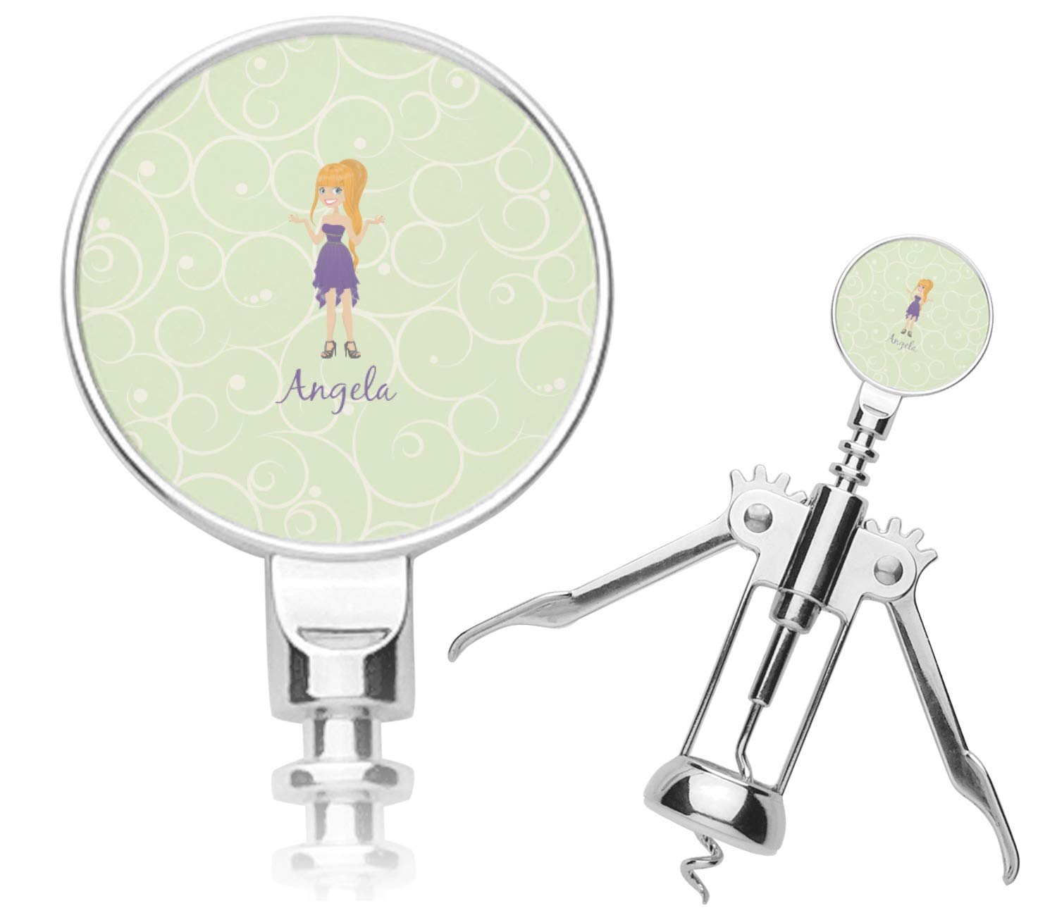 Personalized Custom Character (Woman) Corkscrew