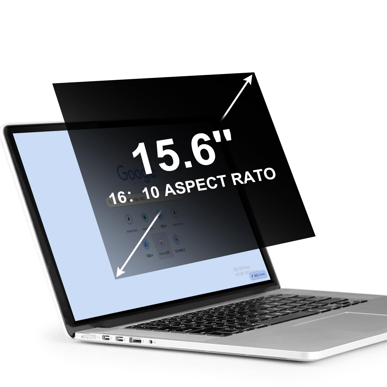 15.6 inch Privacy Screen Protector Compatible with 16:10 Aspect Ratio 15.6 inch HP/ASUS/Lenovo/Dell/Acer/Samsung Laptop, Anti-Blue Light Anti-Glare 15.6 inch Laptop Screen Filters