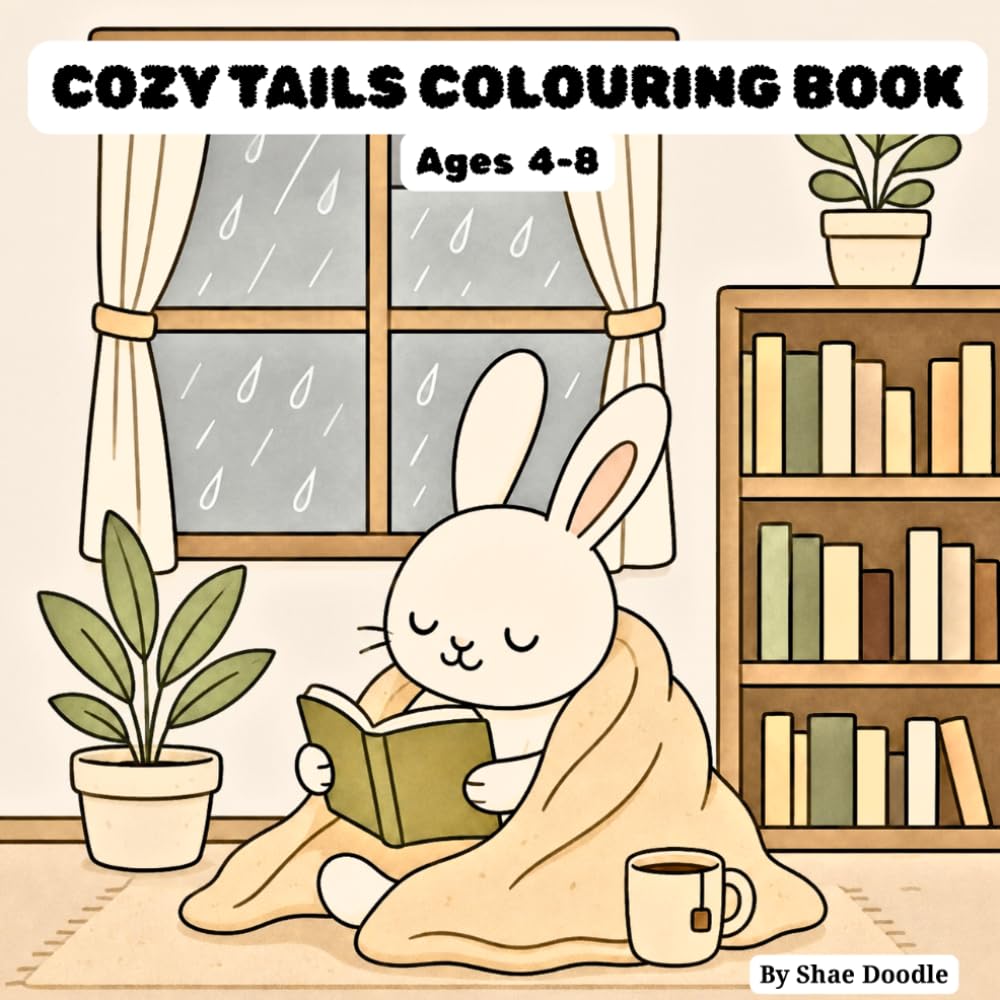 Cozy Tails Coloring Book: Cute Cozy Animals, Relaxing Scenes, and Adorable Adventures to Color