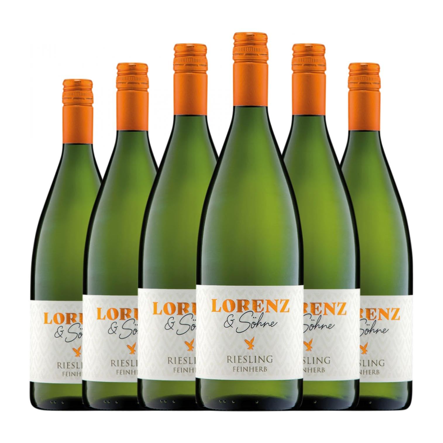 Lorenz & Söhne Riesling Semi-Seco Semi-Dulce Nahe 1 L Vino blanco (Caja de 6 Botellas de 1 L)
