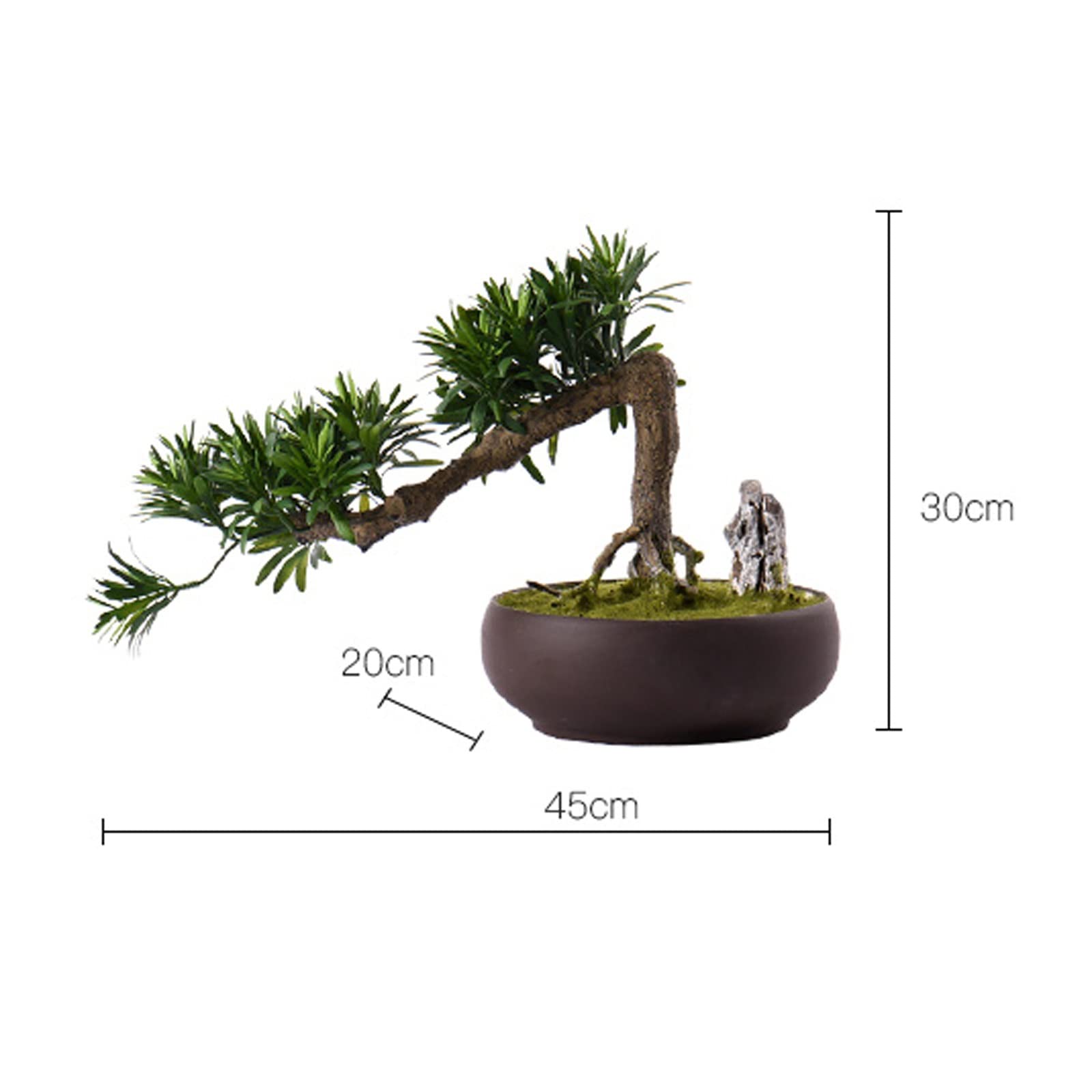 Decoraciones para el hogar, bonsái, árbol de bonsái Artificial simulado, Plantas de imitación, bonsái de Pino Verde Falso para decoración de Habitaciones, estantes de Libros de INT