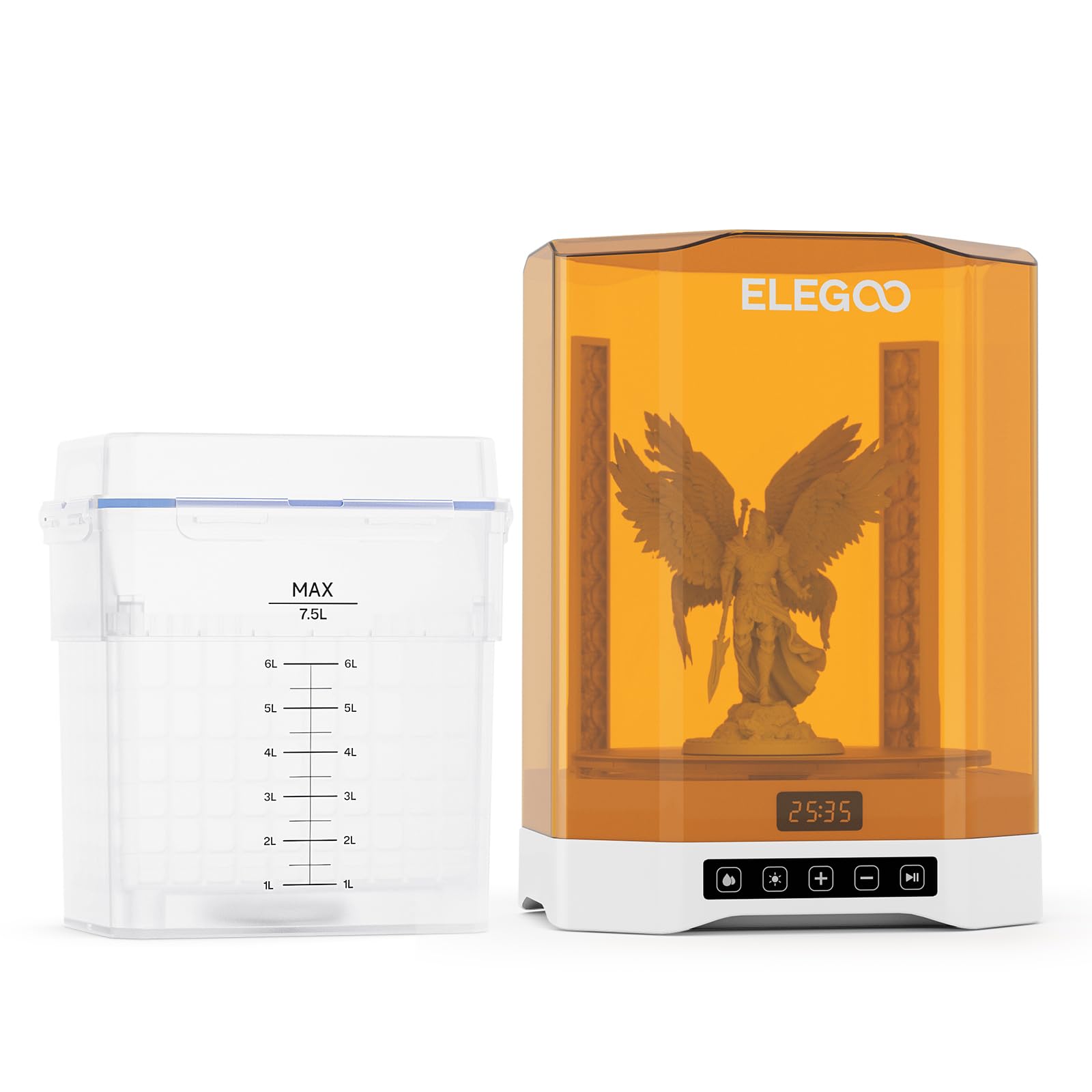 ELEGOO Mercury Plus 3.0 Wash and Cure Machine de Nettoyage et de Durcissement UV pour Lavage et Séchage UV d'Imprimantes 3D Résine LCD/DLP/SLA de Grand Format Mars Saturn