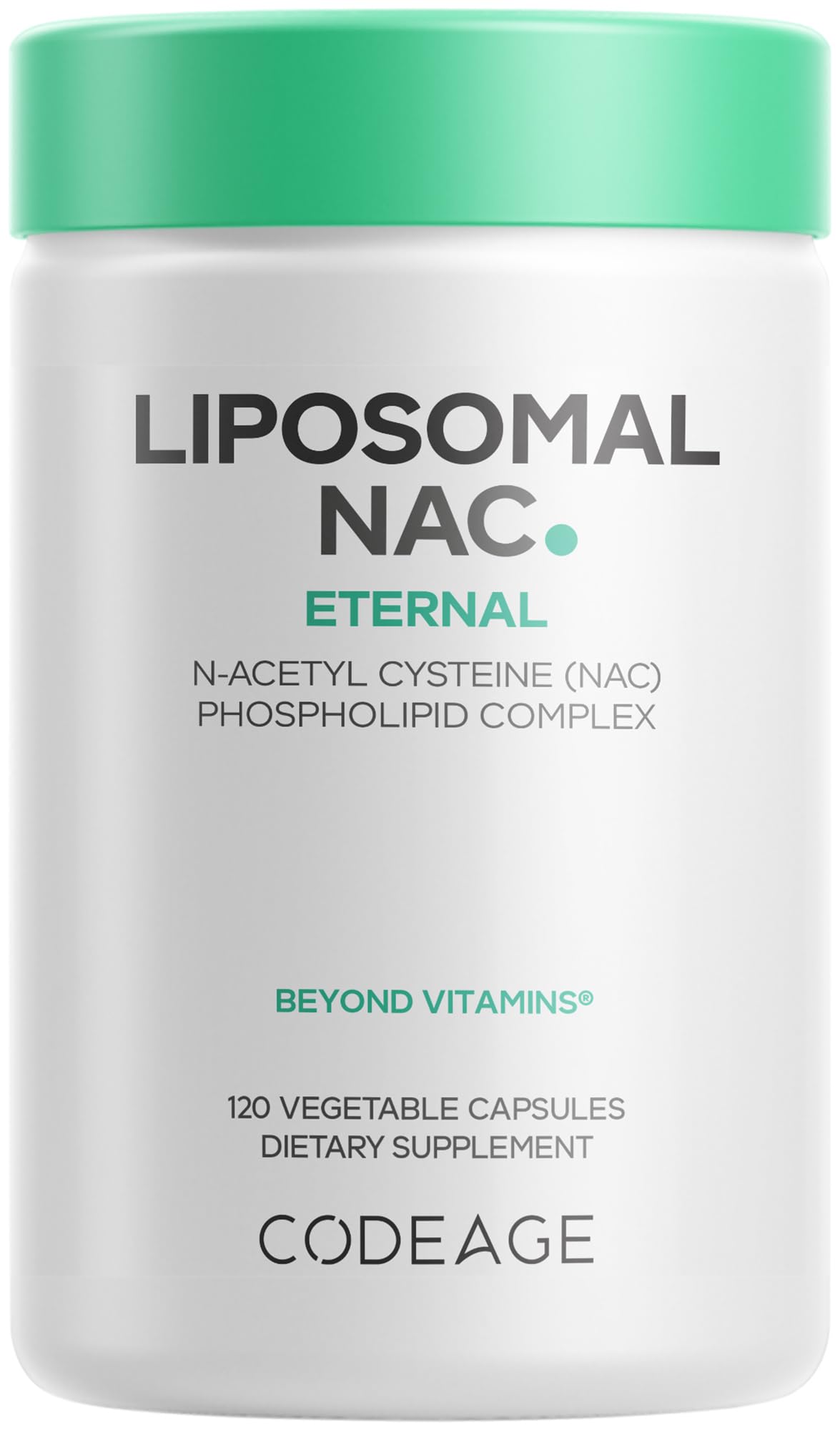 Codeage Liposomal NAC, N-Acetyl L-Cysteine, Free-Form, Vegan, 120 Capsules