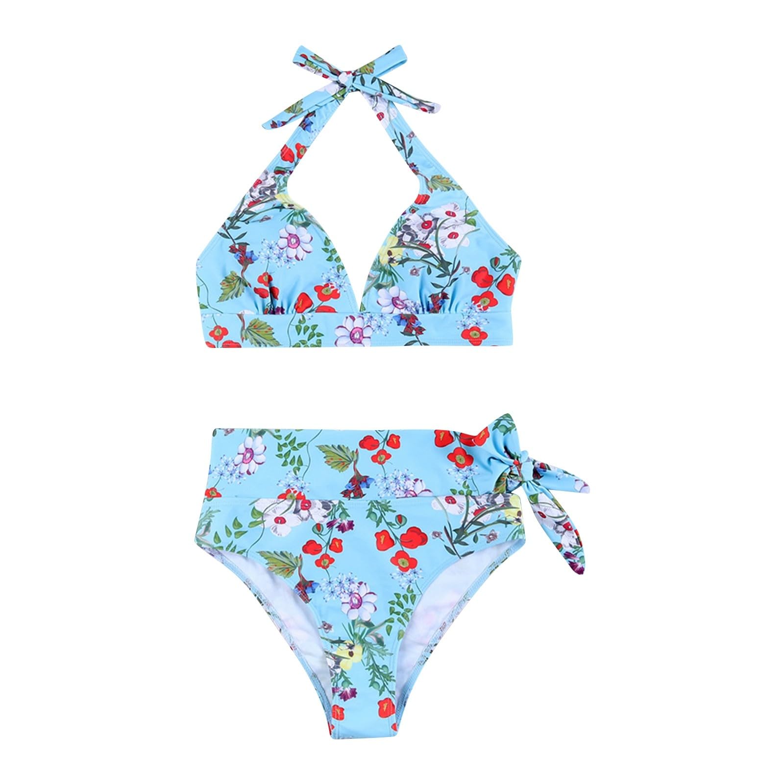 Kobiety Bikini Zestaw Osobowość Moda Wygodne Gorące Paski Jednolity Kolor Strappy, Czerwony (Arbuz Czerwony), M