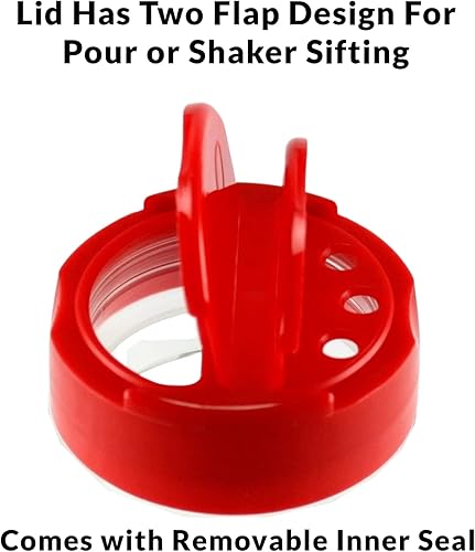 Miniatura 3 de Skyway Supreme - Botellas de plástico para especias de 12 onzas, tarros de condimentos, tapa con solapa, para verter y tamizar especias, rellenable,