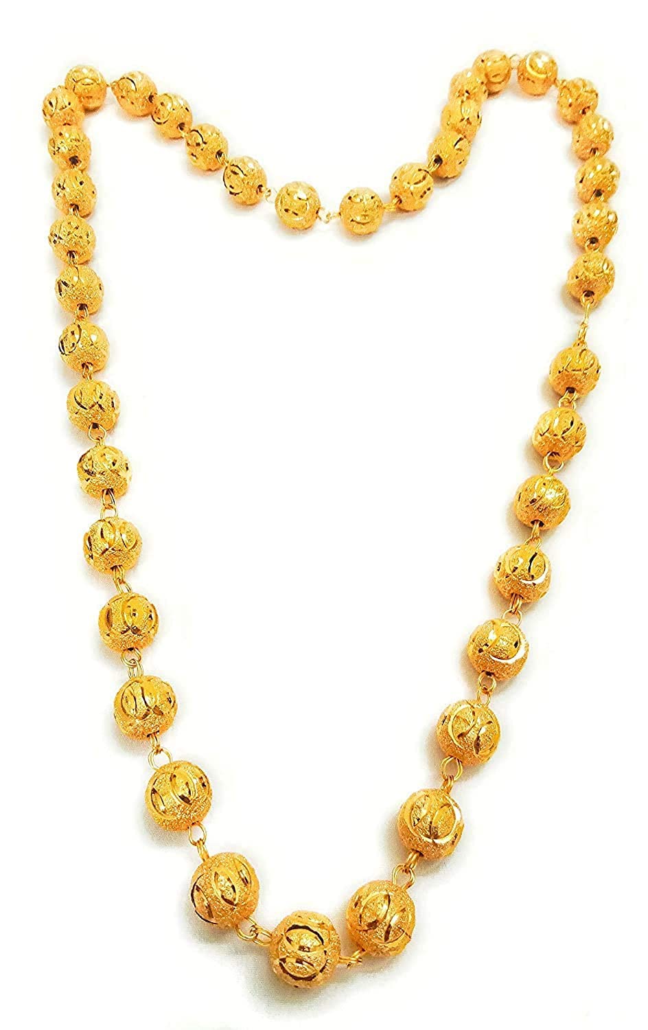 Bhumi Creation Gold Plated 26 inches Long Matar Mala Chain for Women (Big Size Beads) (B09PNP7PRJ) Amazon Price History, Amazon Price Tracker