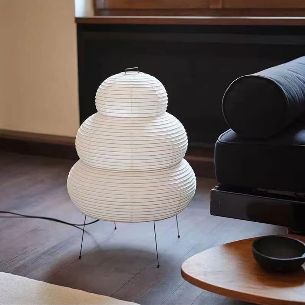 Papierlampe tischlampe, Nachttischlampe reispapier schlafzimmer, Reispapier lampenschirm Tischleuchte für wohnzimmer, Papierlaterne lampe im japanischen stil, Papierlampe stehlampe (A)