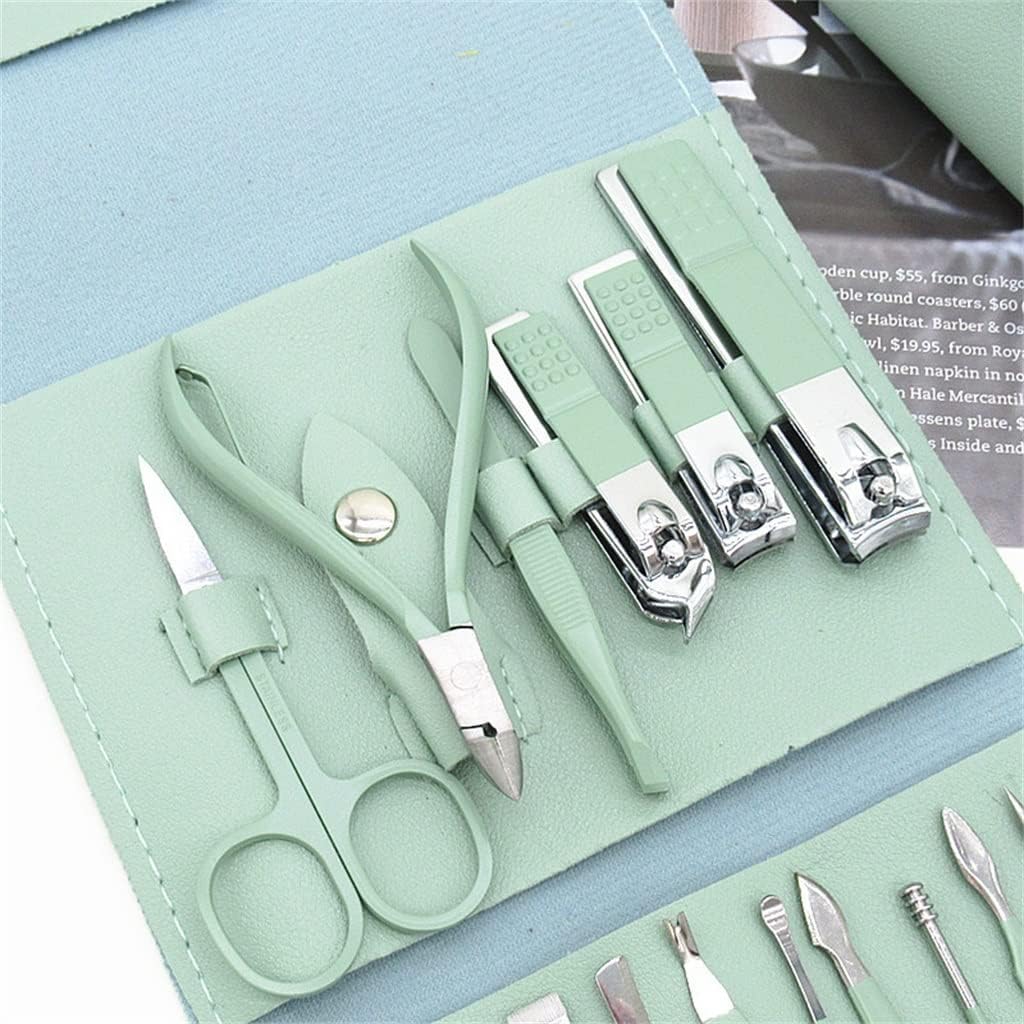 16 Pcs/Set Nail Clippers Beauty Tools Scissors Manicure Pliers Pedicure Dead Skin Kit (Color : As Shown, Size : One Size) (As Shown One Size)