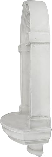 Miniatura 5 de Design Toscano Estante de exhibición de nicho de pared de estilo europeo clásico, mediano, 21 pulgadas, poliresina, piedra antigua