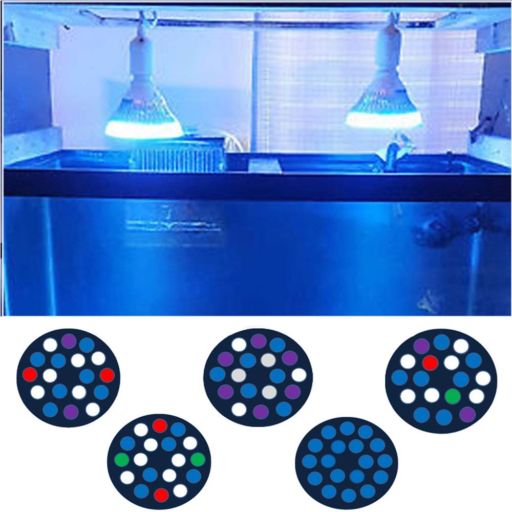 Luz Acuario 54W Aquarium LED Lighting Completo Spectrum Coral Reef Plantas CRECIENDO LUZ Tanques DE Pescados ACUARIOS para LOS REFUGIOS DE Algae DE SUPM Acuario lámpara (Color : 18G)