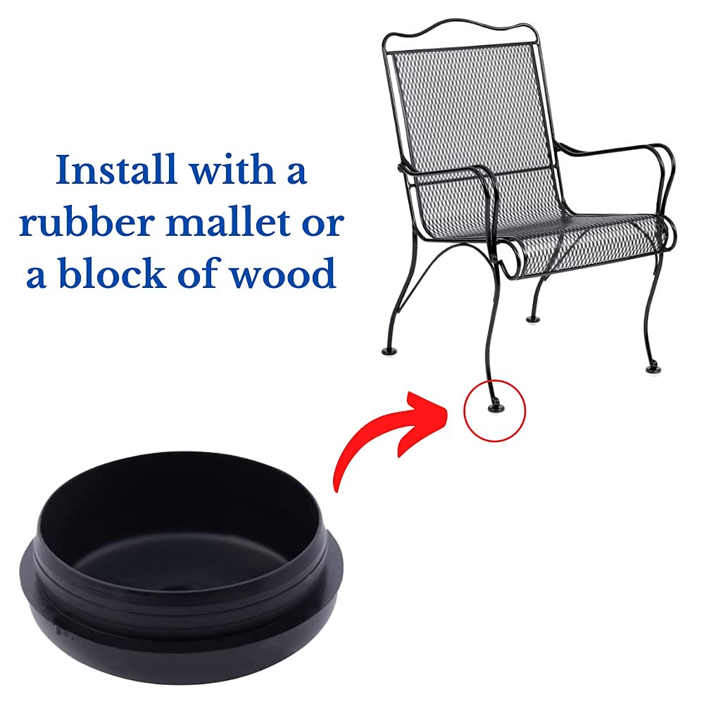 Project Patio 11/2" Wrought Iron Patio Furniture Feet Glides and