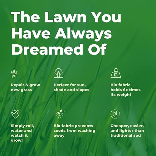 Miniatura 4 de Growtrax Semilla de césped biodegradable – centeno de bermudas de 100 pies cuadrados – Semilla de césped y fertilizante para césped, parches de