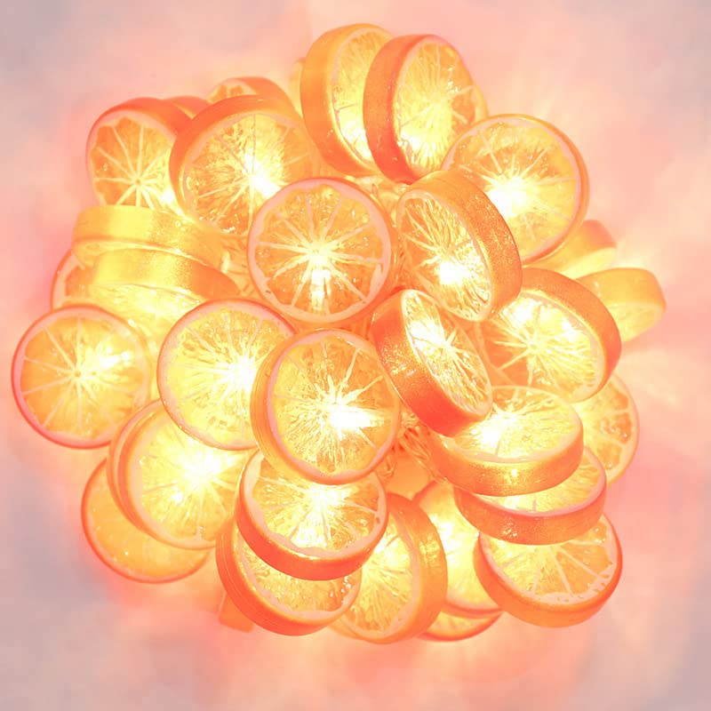 Guirlande lumineuse LED citron pour décoration de chambre et fête d'été