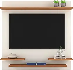 Painel Tv Quarto Sala Painel Prateleira Até 32 Polegadas Star (OFF/NATURE)