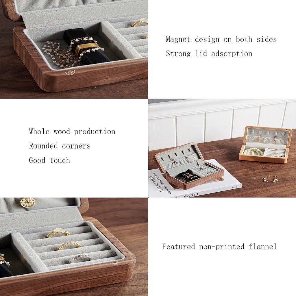 szkatułka na biżuterię Biżuteria Box Litle Wood Jewelry Organizer Box Naszyjnik Kolczyki Pierścień Podróż Przenośne Akcesoria Pudełko Pudełko Pudełko Idealny prezent dla dziewczynek i pań