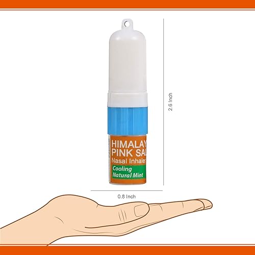Miniatura 7 de Natural Solution Inhalador nasal de sal, aromaterapia con aceite de menta orgánico, congestión, alivio refrescante y relajante de la presión