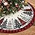 DISENB Christmas Tree Skirt 48 Inch, Red and Black Buffalo Plaid Xmas Tree Skirt, Winter Christmas Tree Mat for Home Party Holiday Indoor Outdoor Decorations