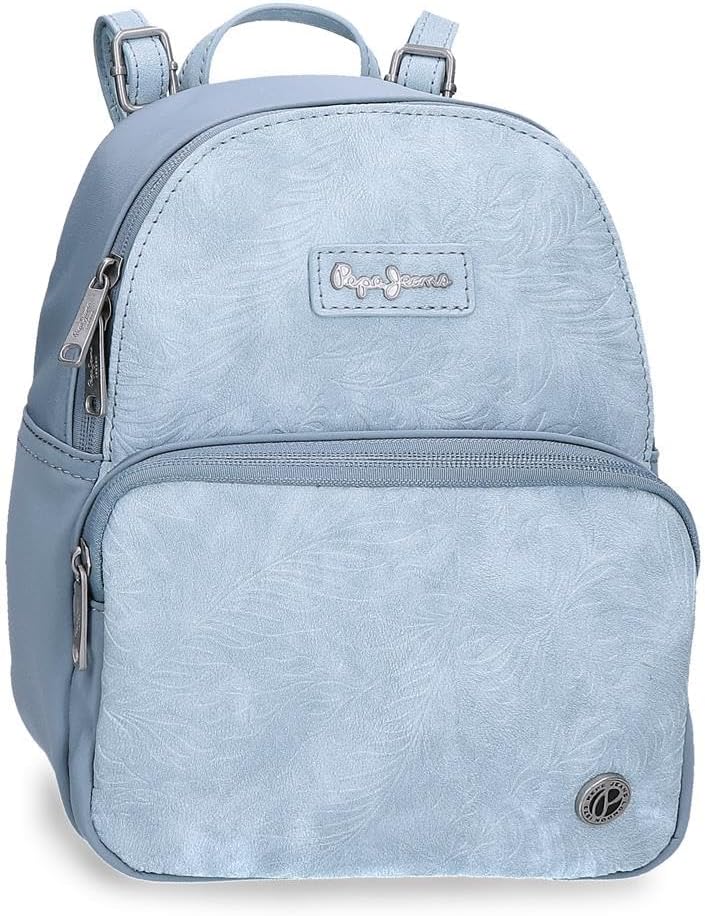 Pepe Jeans JANA Zaini casual Borse da viaggio Blu Beige Realizzato in poliestere con dettagli in ecopelle di Joumma Bags