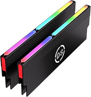 DS ARGB LED Rainbow Cooler Heat Sink Cooling Vest Fin Radiation Dissipate for DIY PC Game Overclocking MOD DDR DDR3 DDR4 (3rd Gen, M Series)
