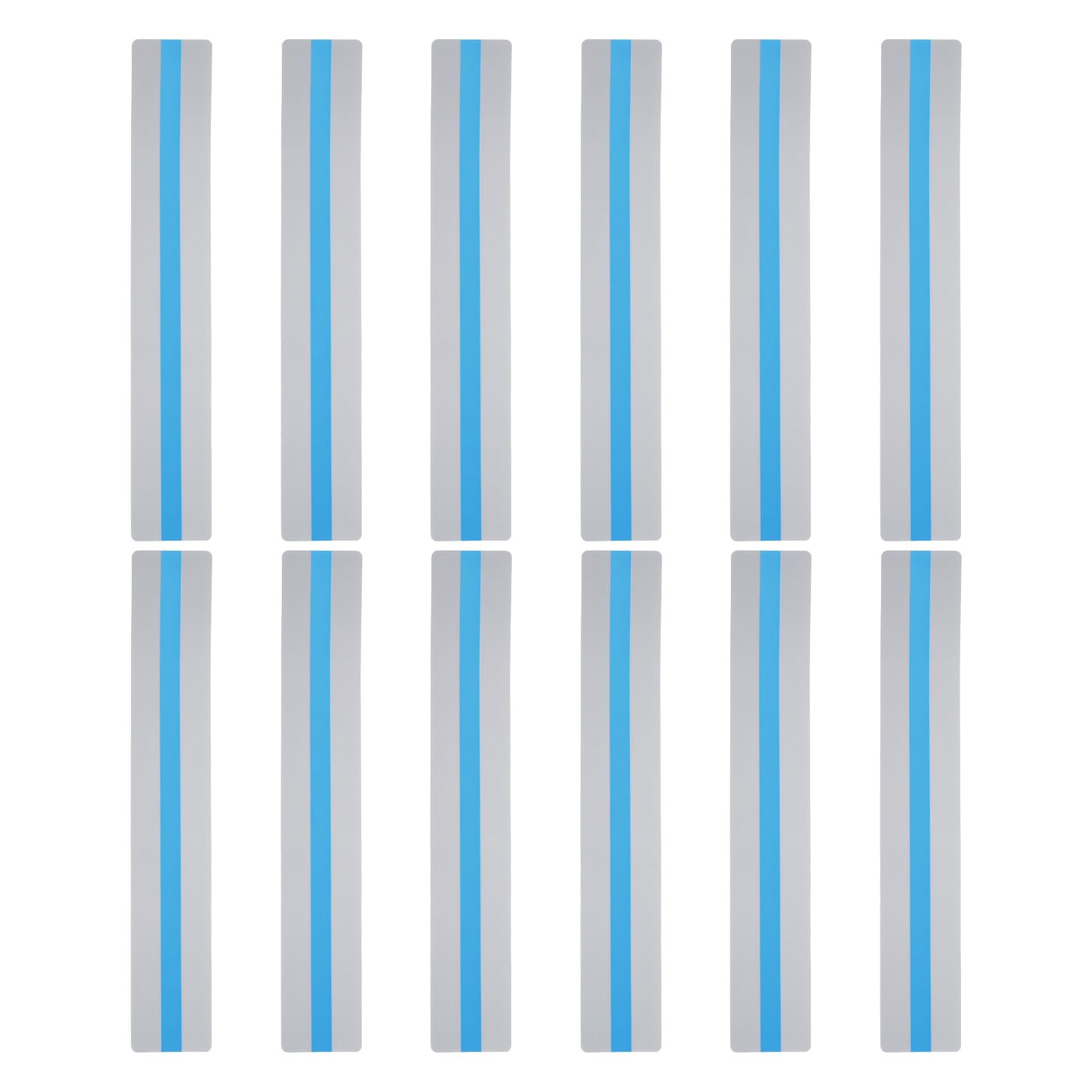 PATIKIL Guided Reading Strips, 12pcs Tracking Highlight Colored Overlay Bookmark Reduce Visual Stress Teacher Teaching Supply for Classroom, Blue