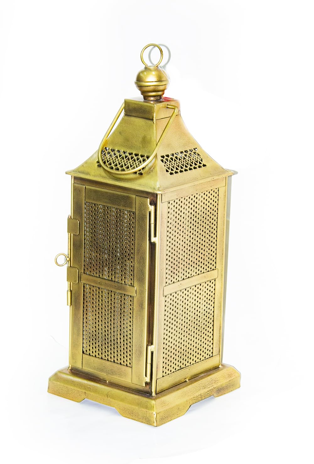 Rosy.MomentDecorative Arabic Design Fanoos, Tea Light Candle Holder, Metal Brass Color Hand Made Lantern Islamic Party Decoration & Home Decor