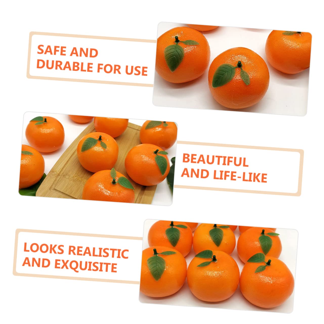 Gatuida 3 Sätze Künstliche Orange Orangen Wohnkultur Orangefarbenes Party Künstliche Früchte Schaufensterdekoration Falsches Obstdekor Simulation Orangen Schaum 6 Stück * 3