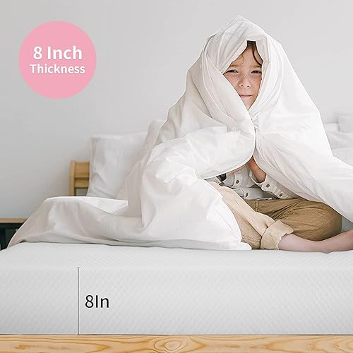 Miniatura 16 de PayLessHere - Colchón de espuma viscoelástica con gel, 6 pulgadas, tamaño queen, con certificación CertiPUR-US, sin fibra de vidrio, cama en una