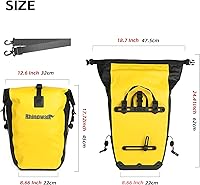 Vista 2 de Bolsa para Bicicleta Rhinowalk Bolsa de Alforja Impermeable para Bicicleta para Portaequipaje de Bicicleta Bolsa de Sillín de Bicicleta Bolsa