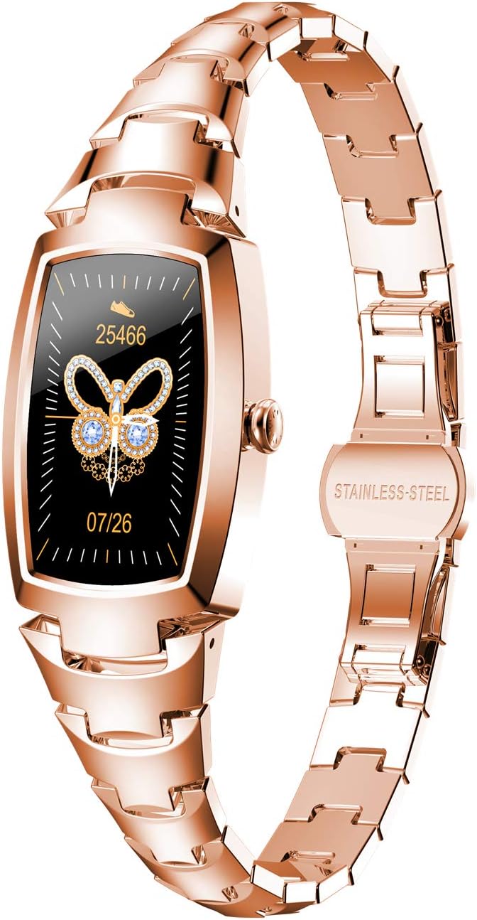 Smart Watch for Women, IP68 Waterproof Fitness Tracker with Heart Rate Blood Pressure Blood Oxygen Monitoring Message Reminder Pedometer Activity Tracker, Women Smart Watches Gift for Lady Girls