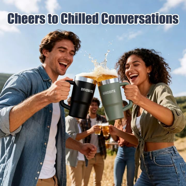 2-in-1 Freeze & Insulated Stainless Steel Mug with Lid, 3min Rapid Cooling and Long-lasting Cold, Insulated for Beer, Wine, soda, and Energy Drinks Valentine Gifts for Men, Black - Image 3