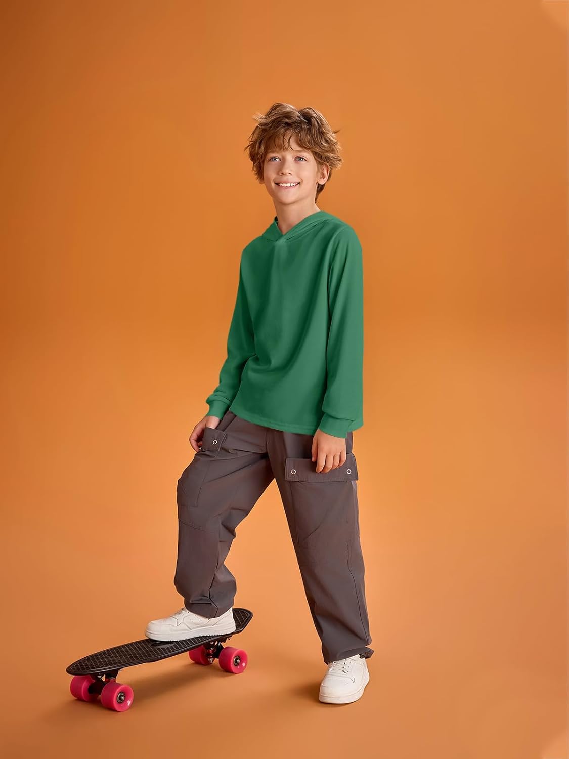 Haloumoning Boys Fashion Hoodies Kids Long Sleeve Hooded Sweatshirts 5-14 Years - Image 4