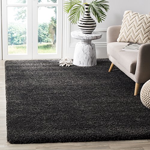Safavieh Milan Shag Collection SG180-8484 Dark Grey Area Rug (8' x 10')