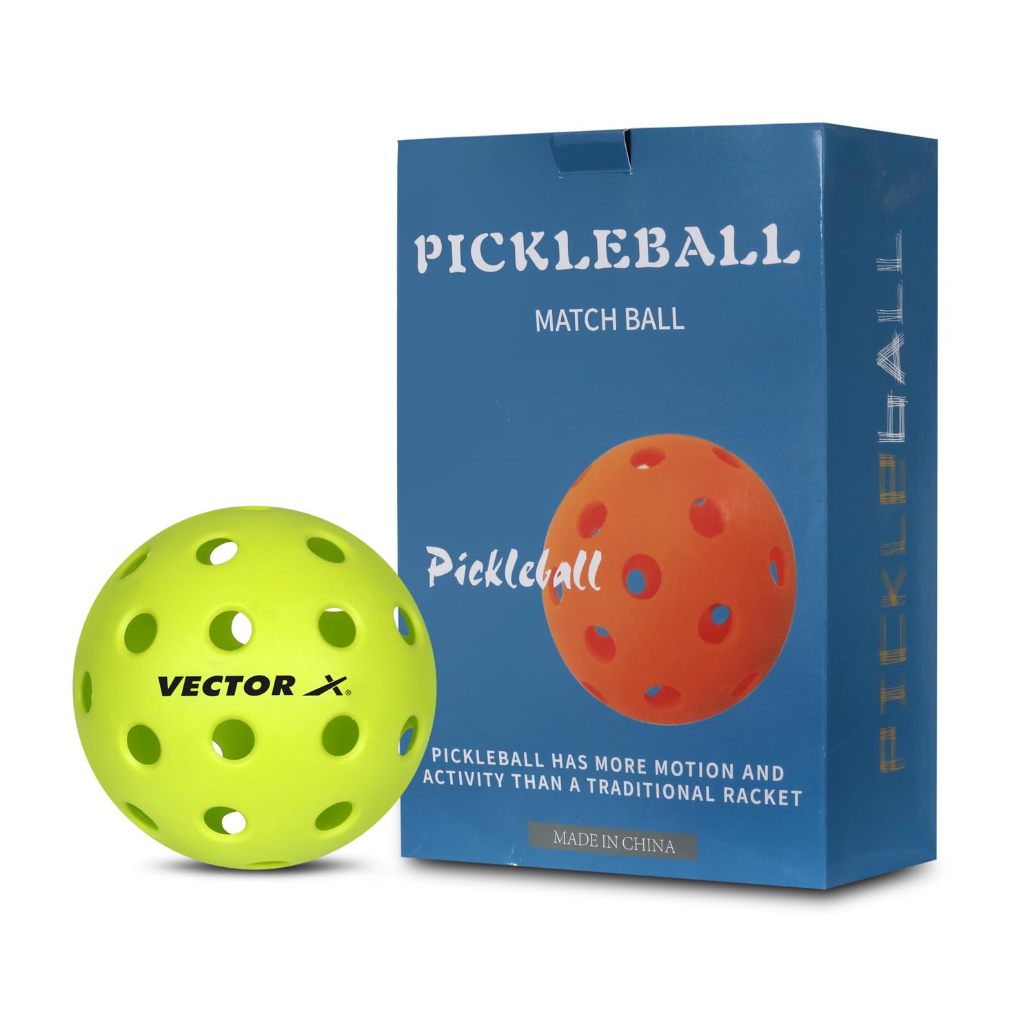 Vector X Pickleball-Softer Feel Recreational & Club Play Pickleball for Tournament and Competition, Perfectly Balanced, High Bounce True Flight, Ideal for All Skill Levels (Pack of 6, 40-Hole) (B0CKVJYG1M) Amazon Price History, Amazon Price Tracker