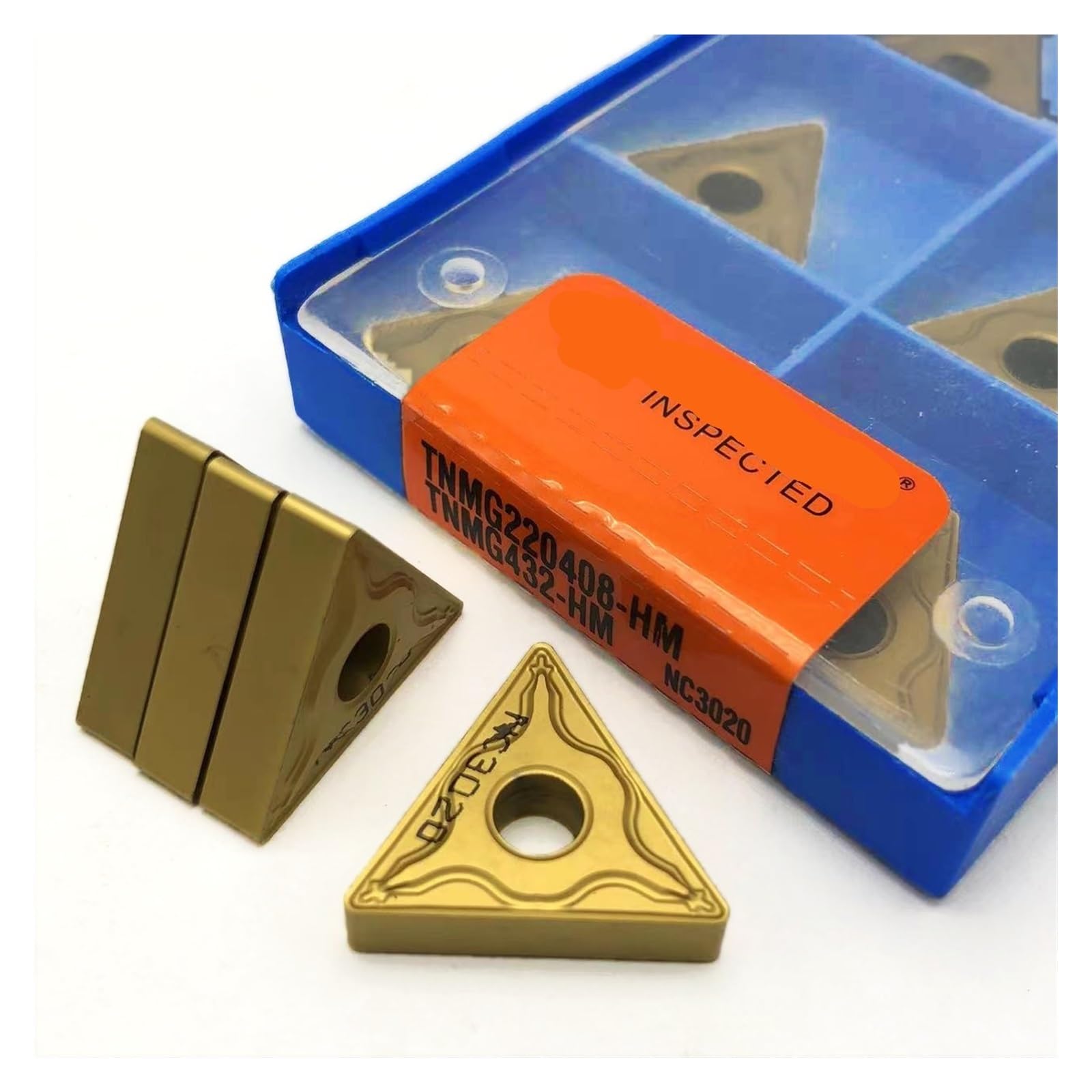 Wkłady toczące węglika, Płytka węglikowa TNMG220408 PC9030 TNMG220404 NC3020 narzędzia do toczenia metalu narzędzie 10 sztuk(Tnmg220408-hm Pc9030)
