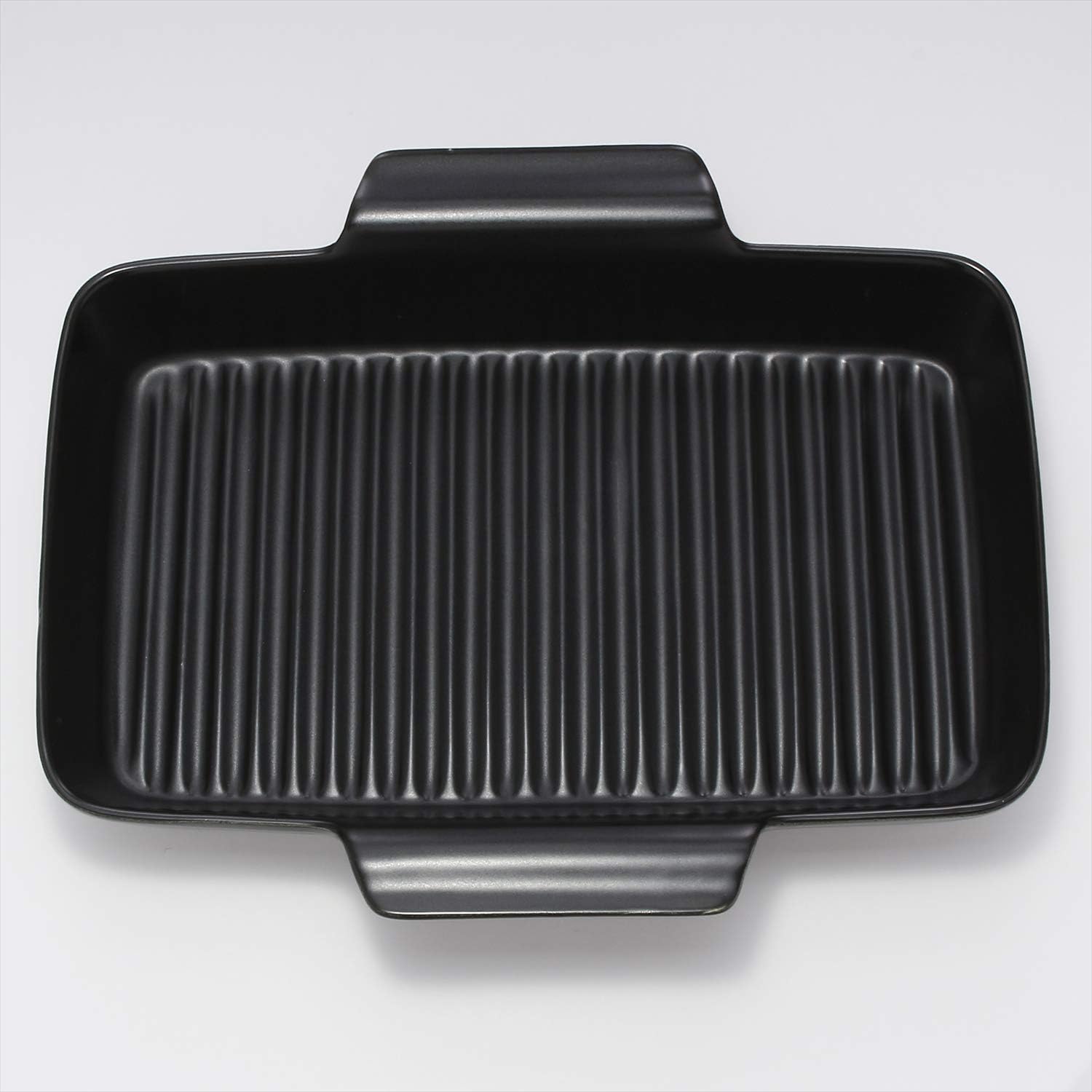 Sanjo Grill Pan, Black, 10 inches (25.5 cm), Wanko Ware with Hand, Grill, Ceramic Plate, 17049