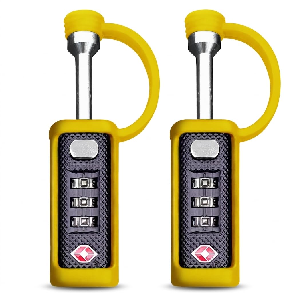 Cut-Resistant Gun Case Lock, TSA Approved Anti-Theft Single Shaft Padlock