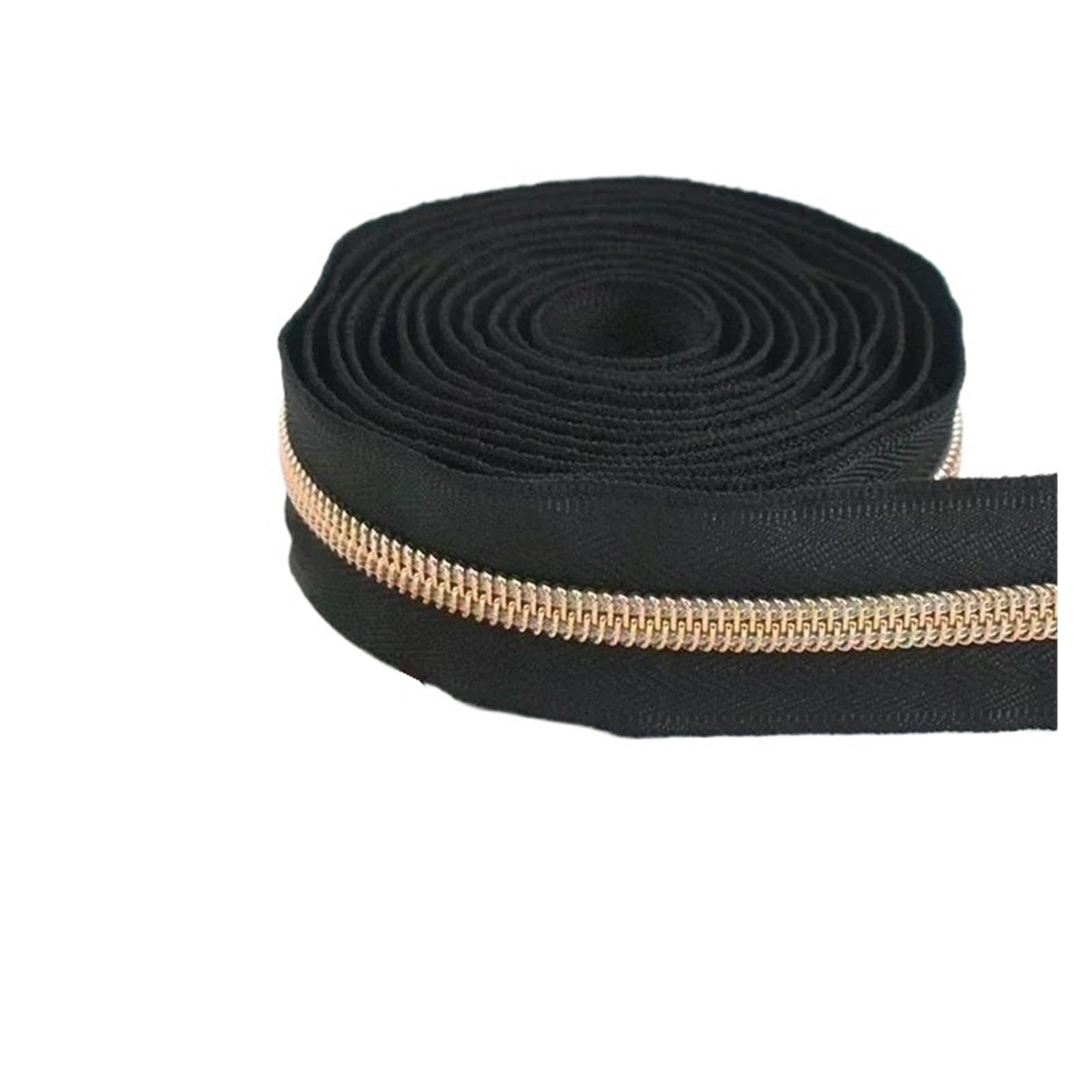 1 Szt. 2/4 Metrów 5# Długa Nylonowa Taśma Zamkowa RoseGold Zęby Zamki Suwaki Do Torby Naprawa Odzieży Zestaw Zamków Błyskawicznych DIY Akcesoria Szycia(Black-ZipSlider,4MetersNo5)