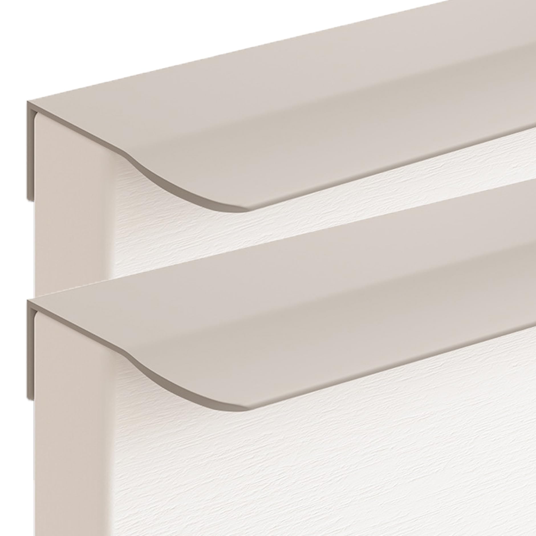 Jialuo0318 Cashmere Grey Concealed Pull Aluminium Alloy Kitchen Cupboard Handles Furniture Sliding Door Handle Finger Edge Pull Invisible Door Knob Cabinet Handle Drawer Handles 2 Piece (,Length 300Mm)
