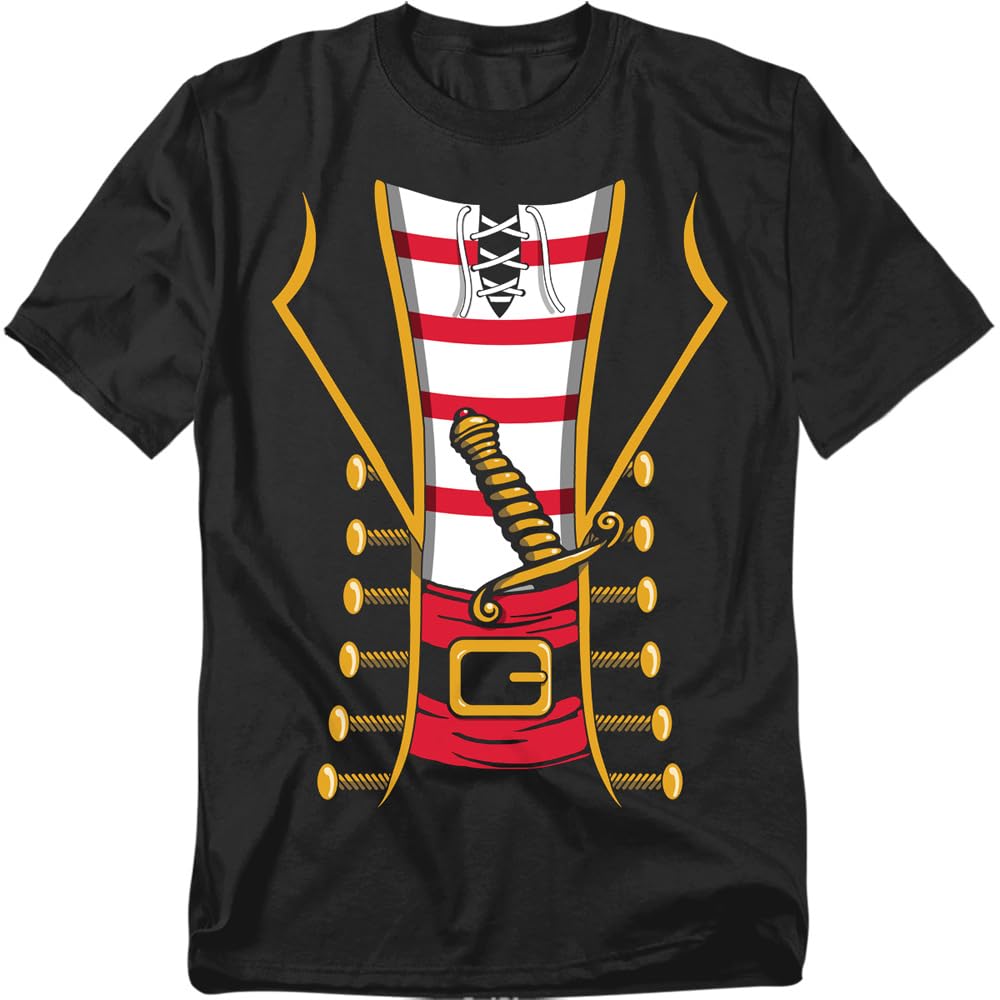 Popfunk Pirate Costume T Shirt – Funny Halloween Pirate Outfit Tee for Men or Women, Unisex Adult Pirate Shirt