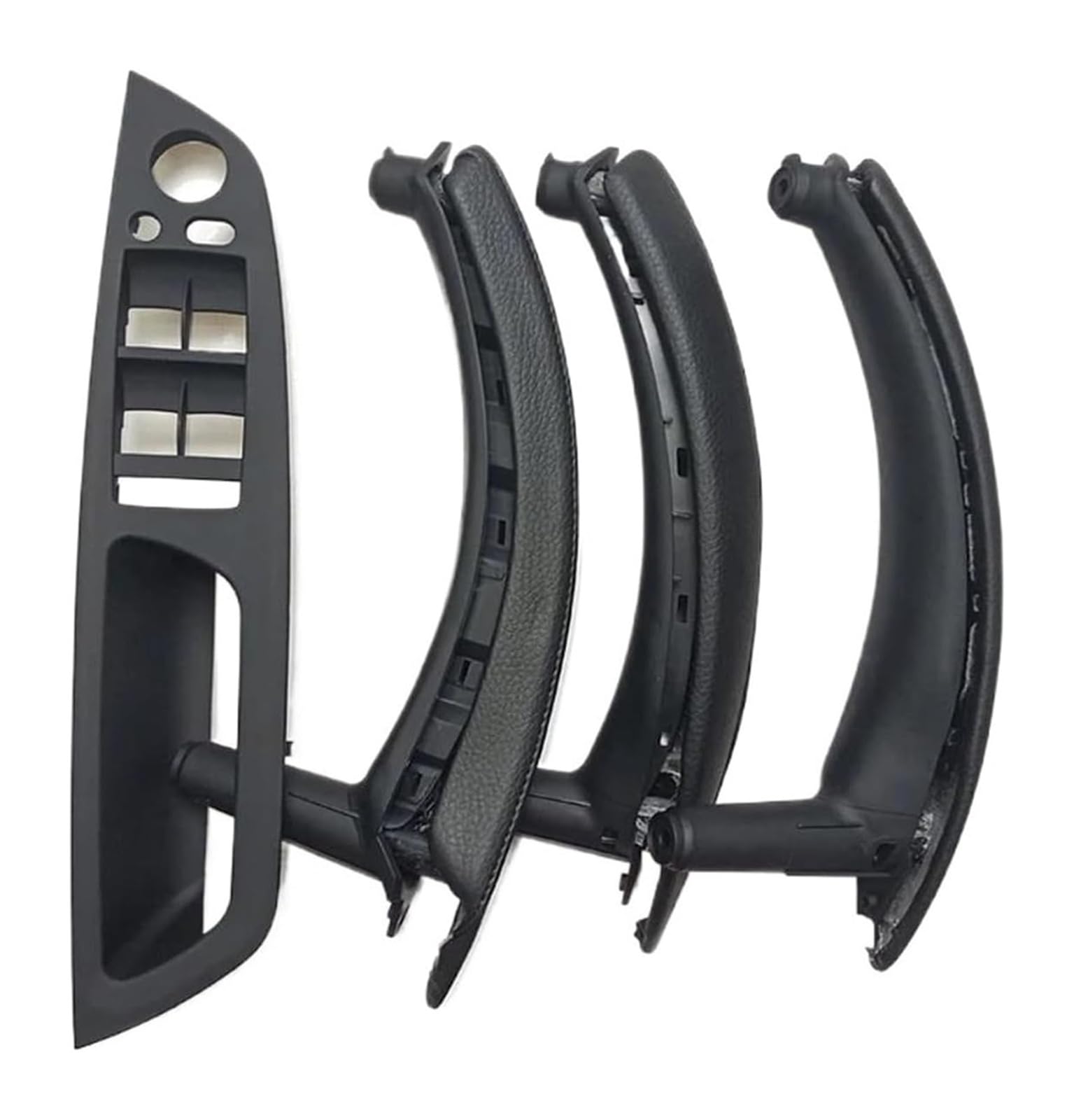FANGZIQF Inner Door Pull Handles for BMW X5 X6 E70 E71 2007-2014 Interior Door 7PCS Set LHD RHD Window Switch Panel Pull Handle(Black,LHD)