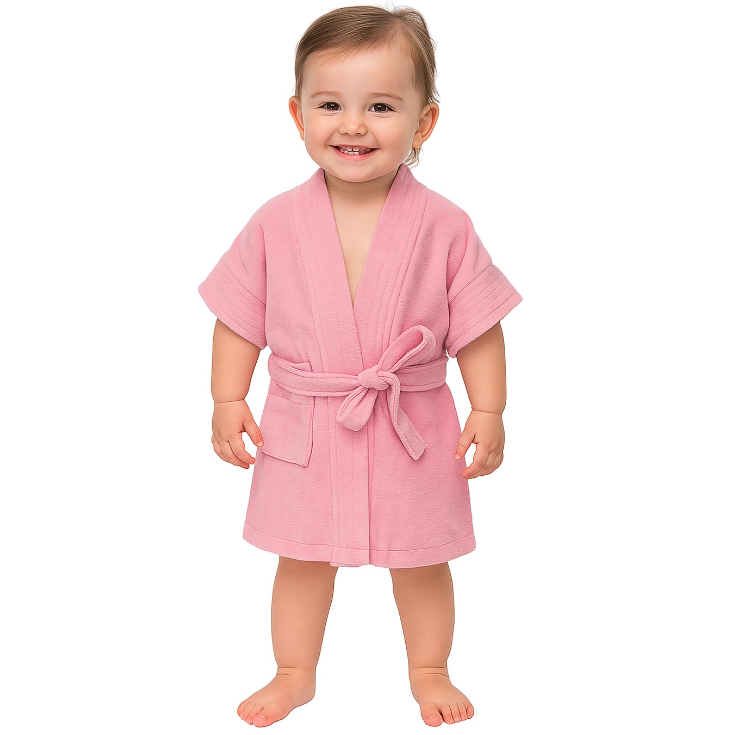 CREEVA Melodious Kids Infants Bathrobe with Front Pocket – Soft, Cozy & Cute Robe for Baby