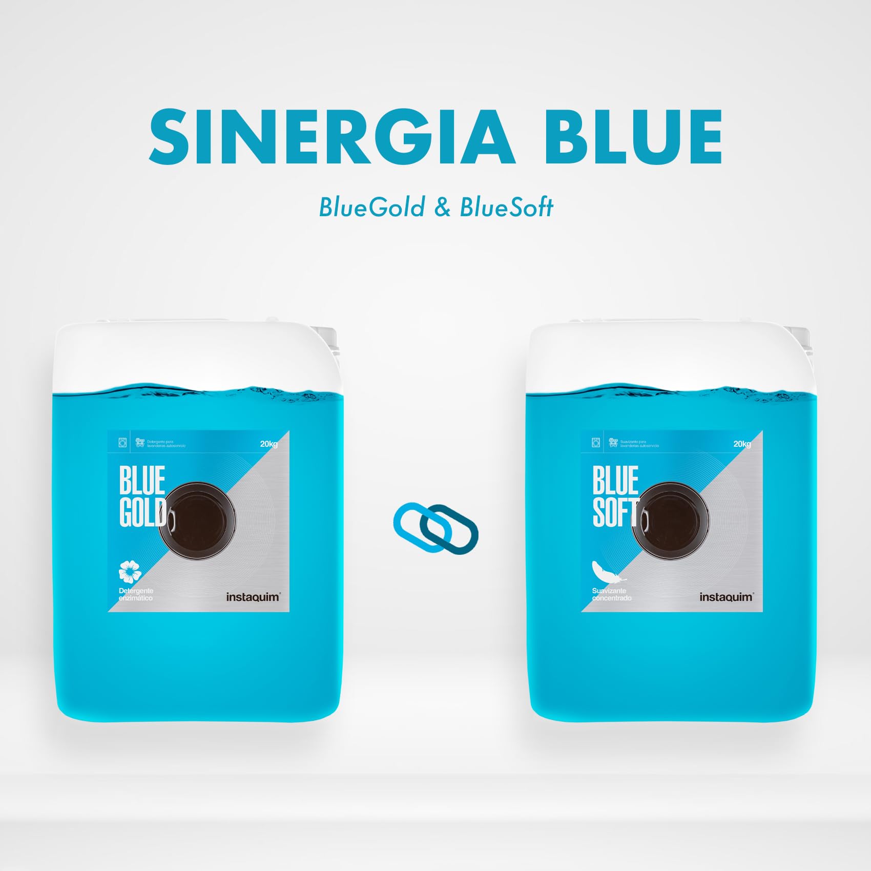 Detergente Lavadora Líquido 20L – INSTAQUIM Bluegold | Detergente Enzimático Concentrado Profesional para Lavandería Autoservicio | Perfume Duradero