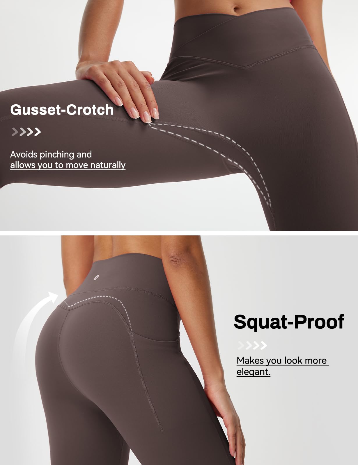 BALEAF Damskie legginsy Capri do kolan z kieszeniami Capri z wysokim stanem joga na co dzień trening ćwiczenia