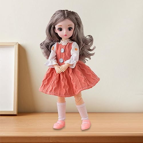 Miniatura 5 de shamjina Muñeca BJD articulada de 16, con ropa, zapatos, manos, juguetes, muñecas articuladas de bola de 12 pulgadas, naranja