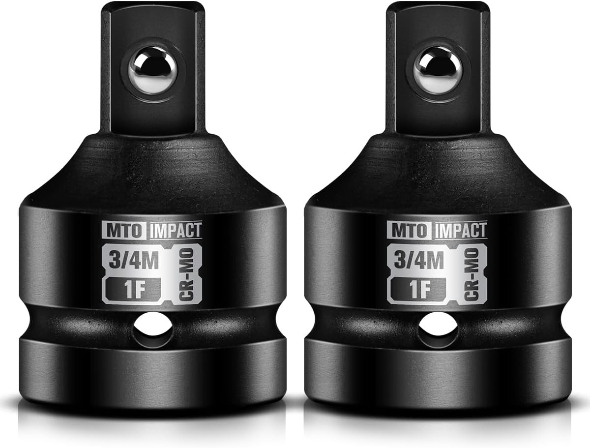 2 Pieces 1" Female to 3/4" Male Impact Socket Adapter,1" Drive Impact Socket Reducer Set, Chrome Molybdenum Alloy Steel