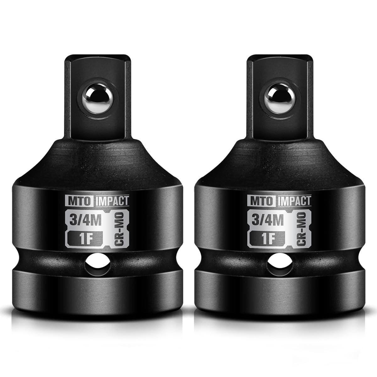 2 Pieces 1" Female to 3/4" Male Impact Socket Adapter,1" Drive Impact Socket Reducer Set, Chrome Molybdenum Alloy Steel